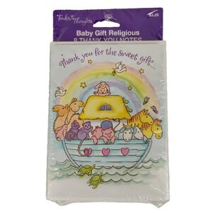 NIP Baby Shower Thank You Notes Cards + Envelopes Noah's Ark by Tender Thoughts